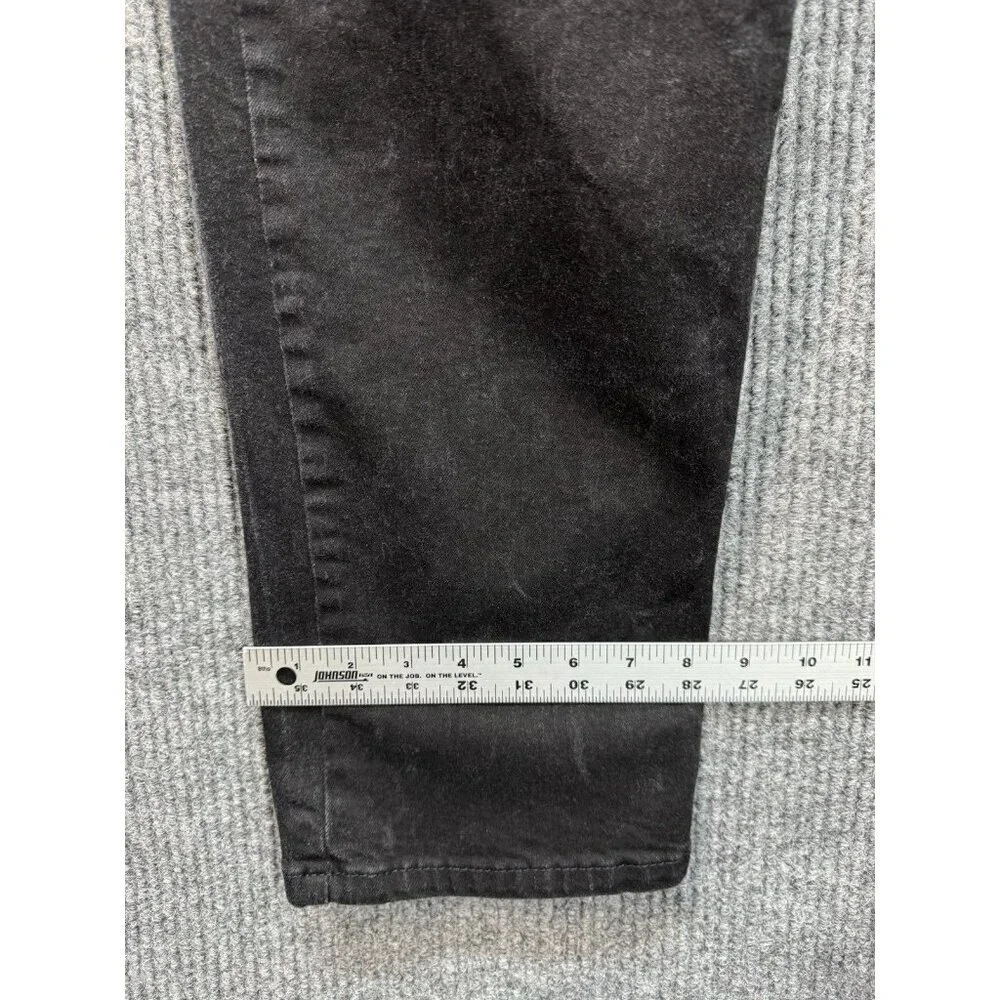 Levis 502 Jeans Men’s 44x30 Fits 44x27 Black Classic Taper Stretch Denim Fade